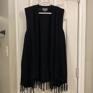 Black Fringe Vest
